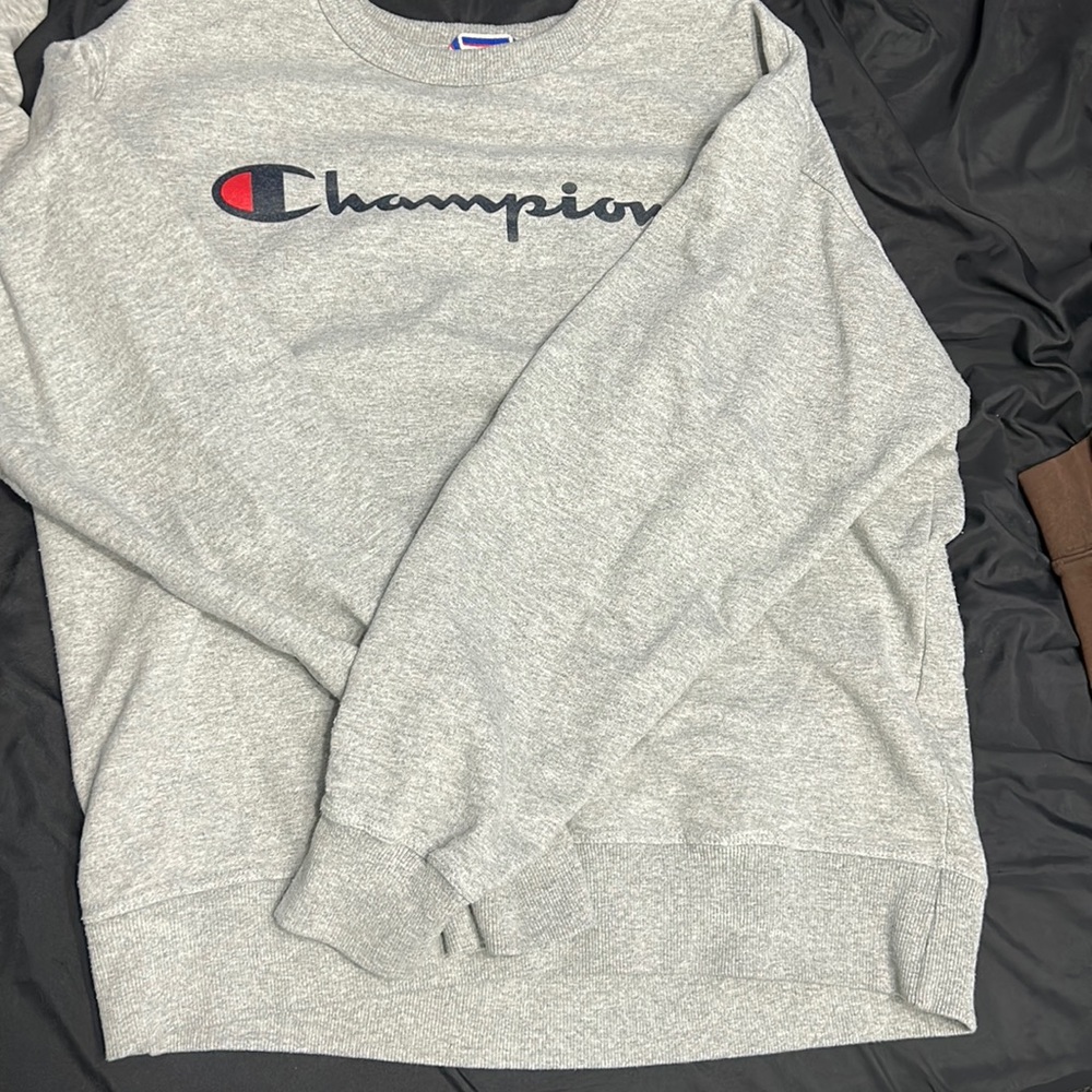 Grey champion sweater size large